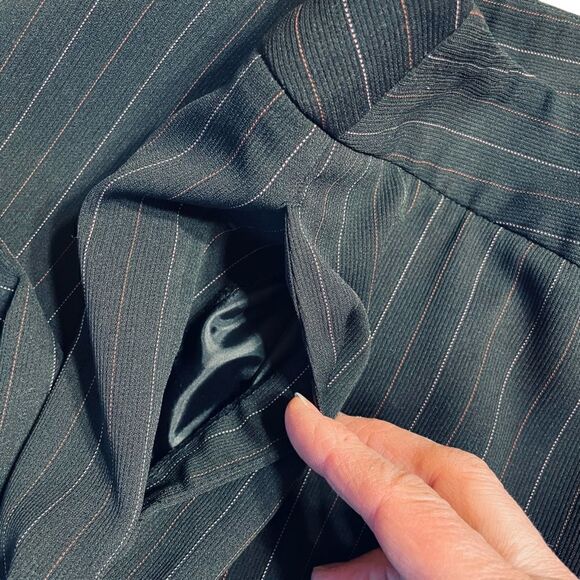 90s Rafaella Pinstripe Wide Leg, High Waist Dress Pants Trousers - Picture 7 of 13